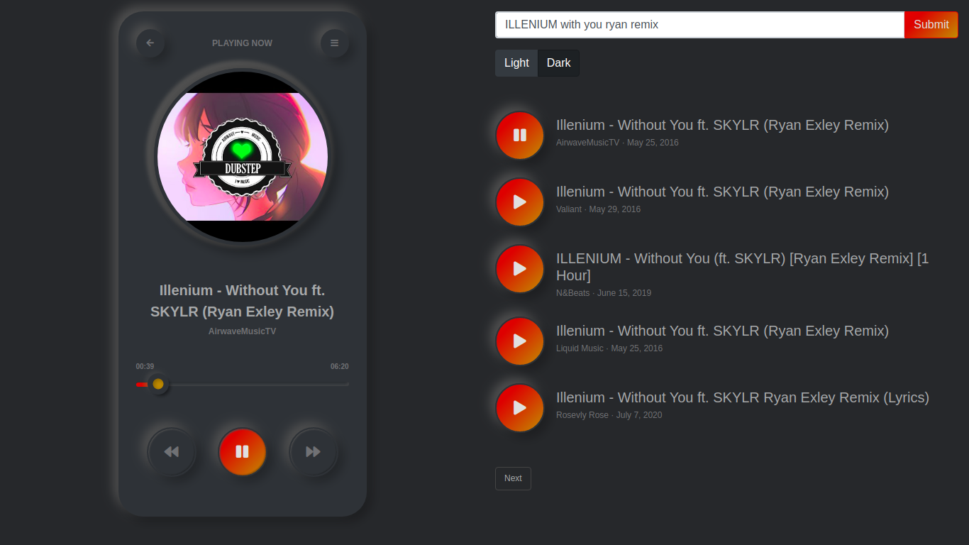 Screenshot of GridLife Music